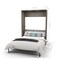Bestar Cielo Full Murphy Bed with Floating Shelves (79W), Bark Grey & White 80897-47 - alternate 7